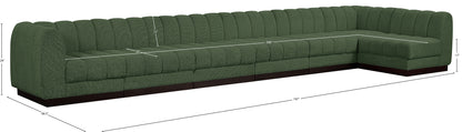 Porter Green Chenille Fabric Modular Sectional Sec7B