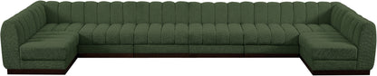 Porter Green Chenille Fabric Modular Sectional Sec8A