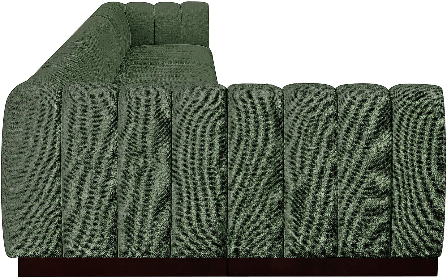 porter green chenille fabric modular sectional sec8b