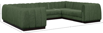 Porter Green Chenille Fabric Modular Sectional Sec8C