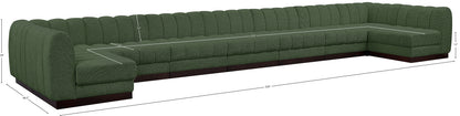 Porter Green Chenille Fabric Modular Sectional Sec9A