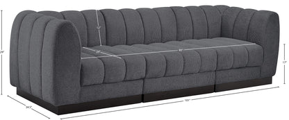 Porter Grey Chenille Fabric Modular Sofa S101