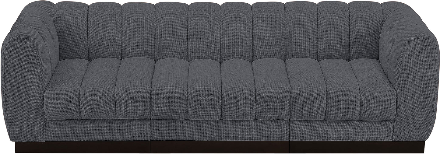 porter grey chenille fabric modular sofa s101