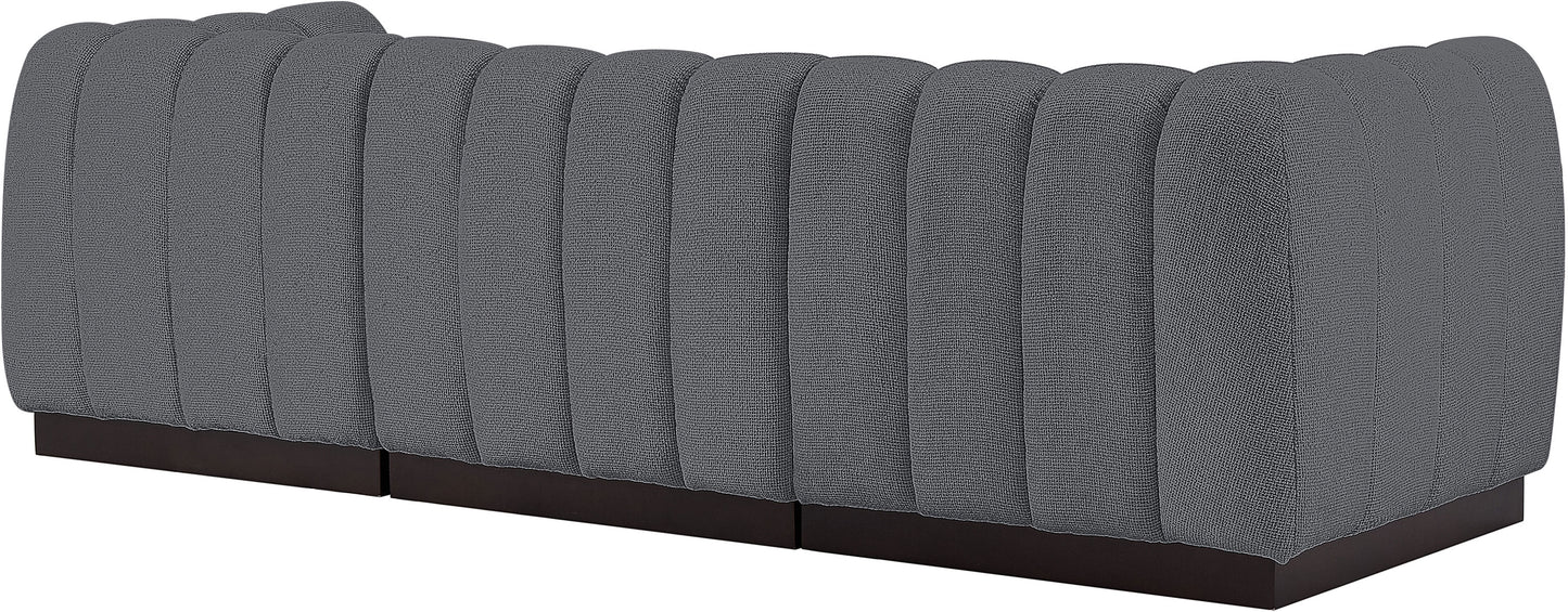 porter grey chenille fabric modular sofa s101