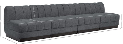 Porter Grey Chenille Fabric Modular Sofa S128