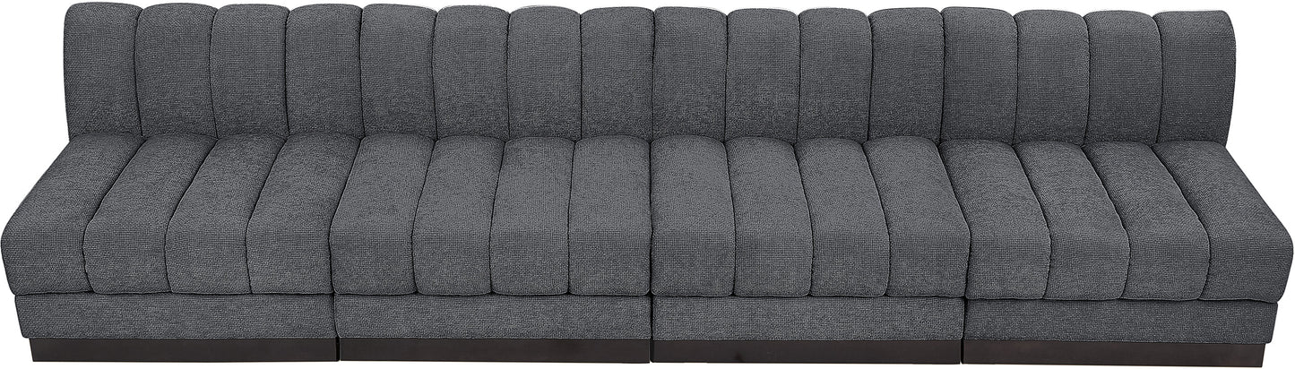 porter grey chenille fabric modular sofa s128