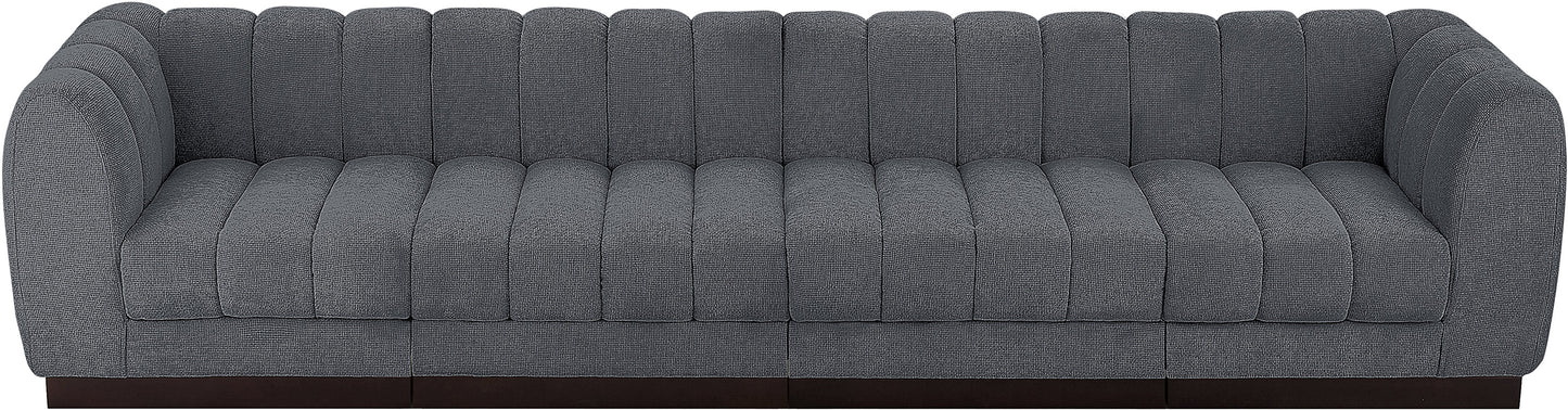 porter grey chenille fabric modular sofa s133