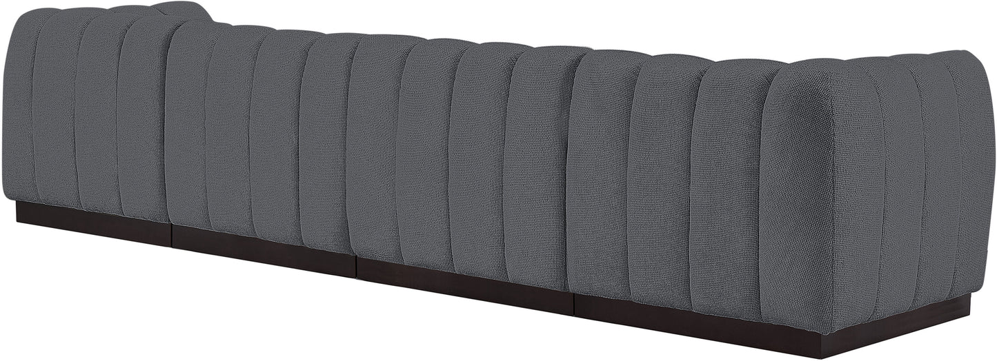 porter grey chenille fabric modular sofa s133