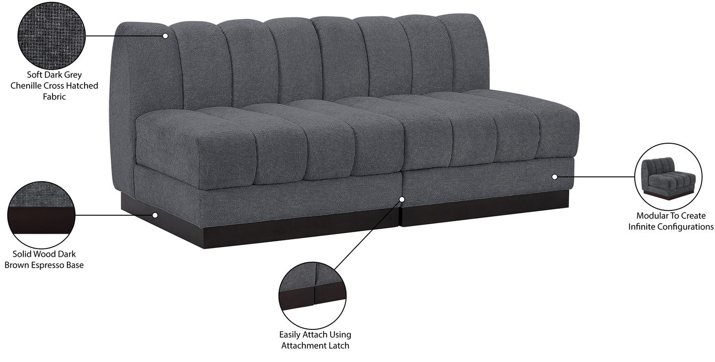 porter grey chenille fabric modular sofa s64