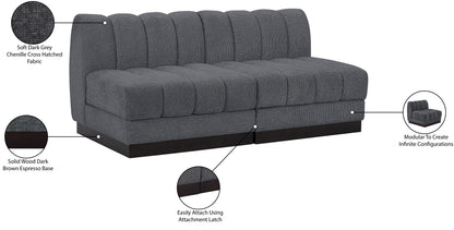 Porter Grey Chenille Fabric Modular Sofa S64