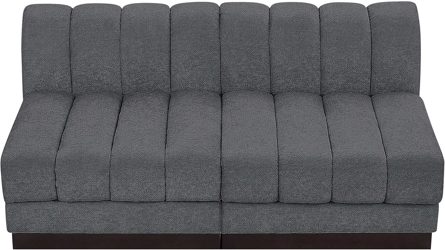 porter grey chenille fabric modular sofa s64