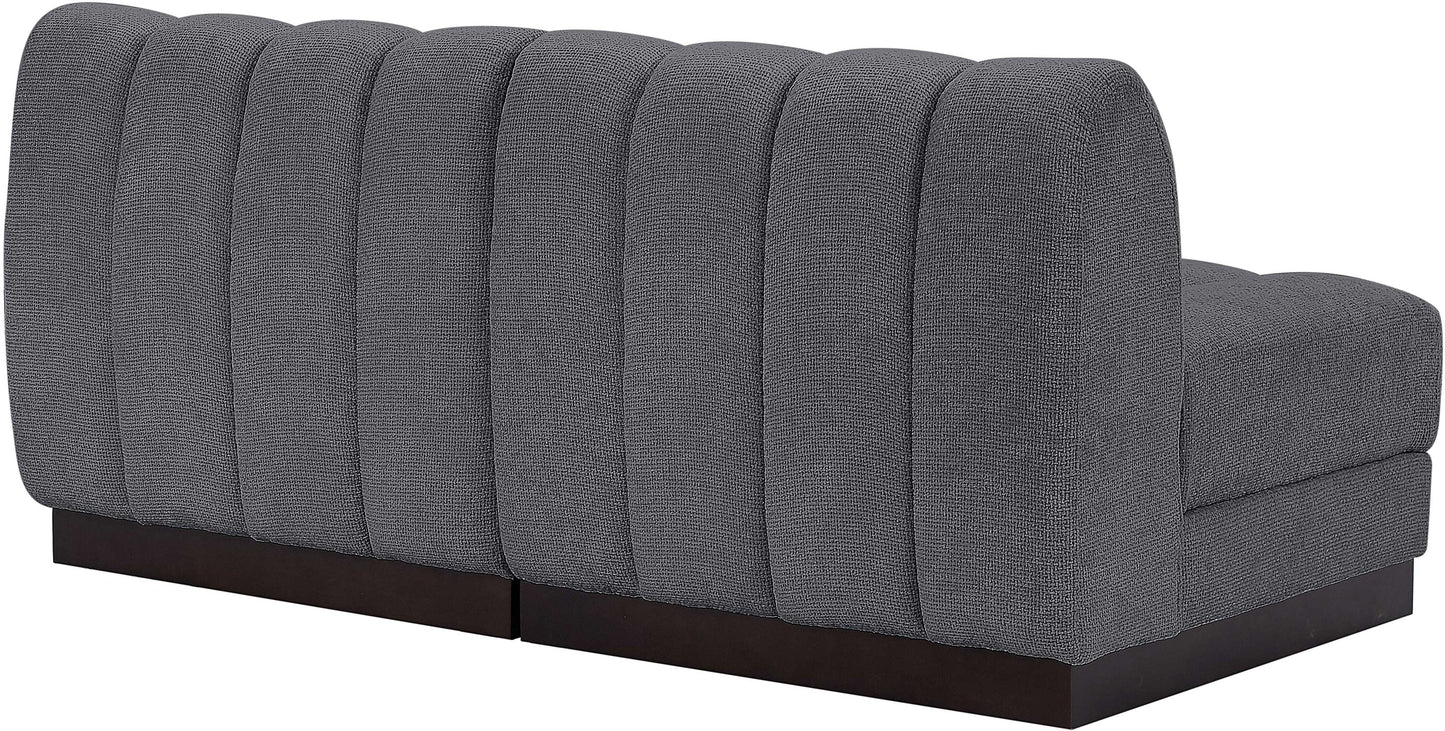 porter grey chenille fabric modular sofa s64