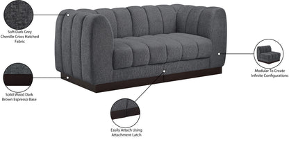 Porter Grey Chenille Fabric Modular Sofa S69