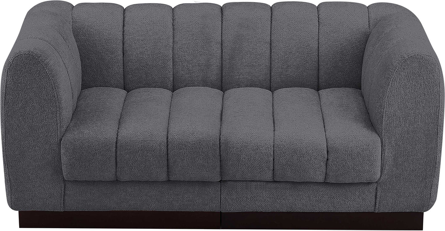 porter grey chenille fabric modular sofa s69