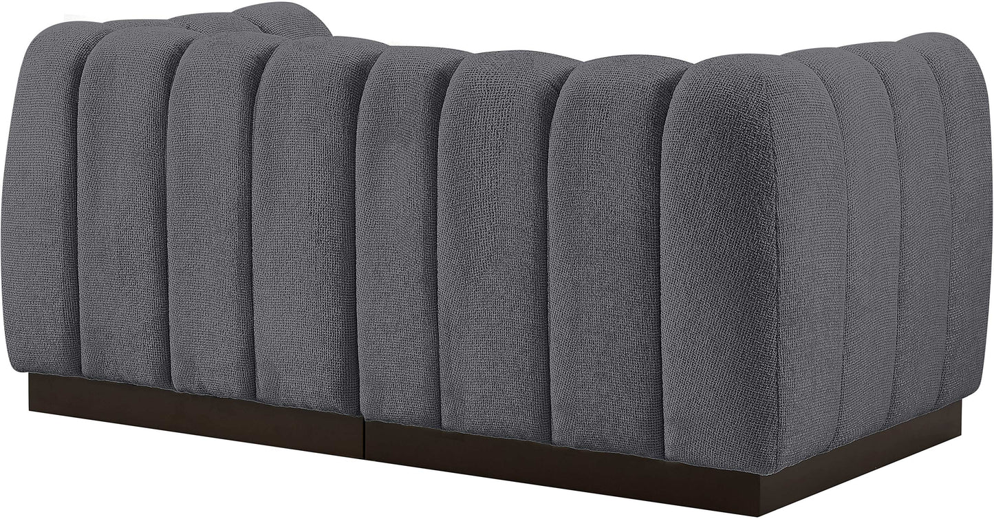 porter grey chenille fabric modular sofa s69