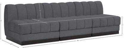 Porter Grey Chenille Fabric Modular Sofa S96