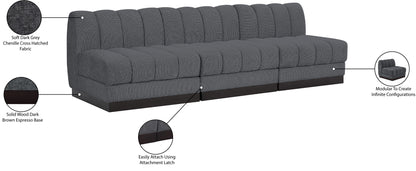 Porter Grey Chenille Fabric Modular Sofa S96