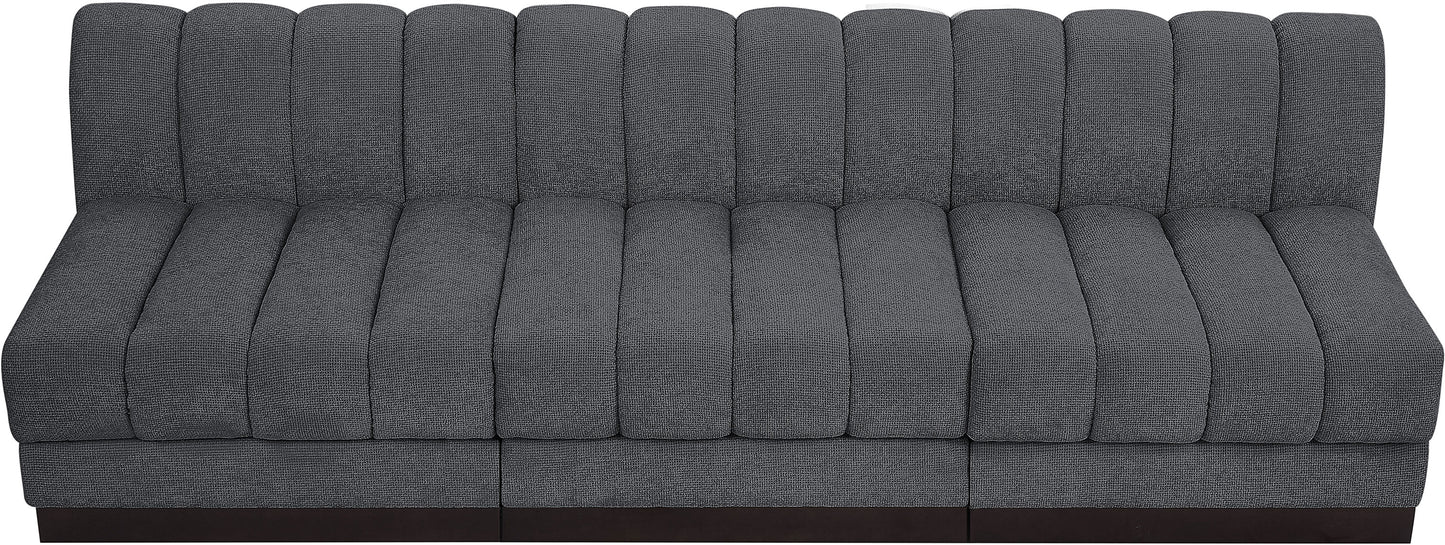 porter grey chenille fabric modular sofa s96