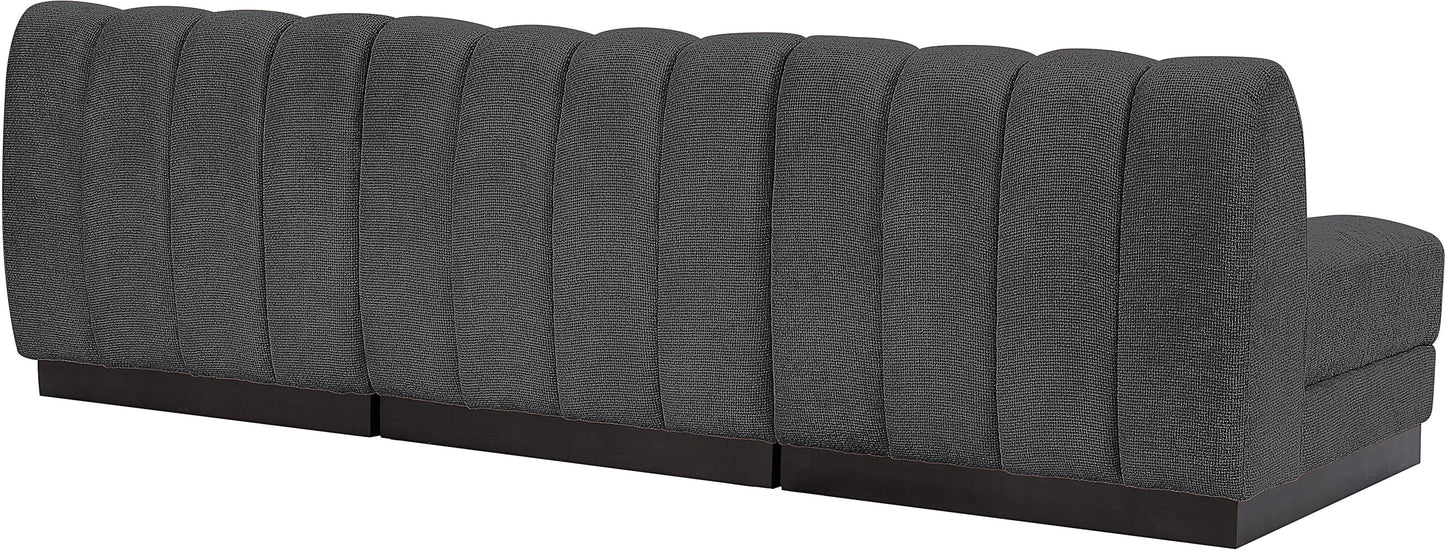 porter grey chenille fabric modular sofa s96