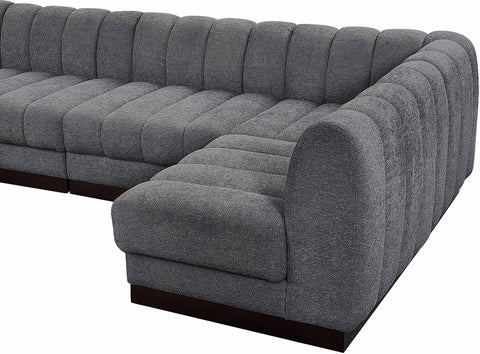 Porter Grey Chenille Fabric Modular Sectional Sec4A
