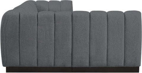 Porter Grey Chenille Fabric Modular Sectional Sec4A
