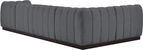 Porter Grey Chenille Fabric Modular Sectional Sec5A
