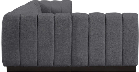 Porter Grey Chenille Fabric Modular Sectional Sec5A