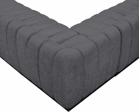 Porter Grey Chenille Fabric Modular Sectional Sec5B