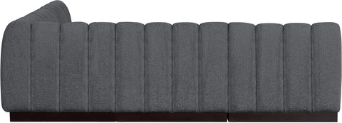 Porter Grey Chenille Fabric Modular Sectional Sec5B