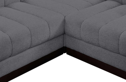 Porter Grey Chenille Fabric Modular Sectional Sec5C