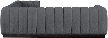 Porter Grey Chenille Fabric Modular Sectional Sec5C