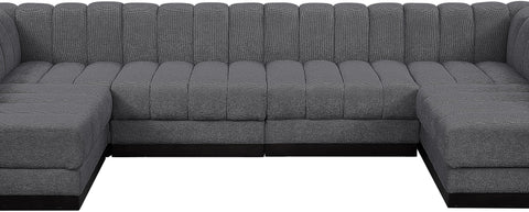 Porter Grey Chenille Fabric Modular Sectional Sec6A