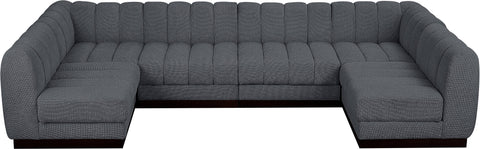 Porter Grey Chenille Fabric Modular Sectional Sec6A