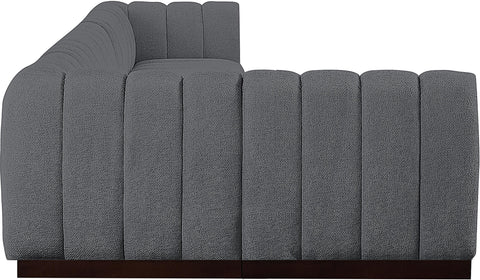 Porter Grey Chenille Fabric Modular Sectional Sec6B