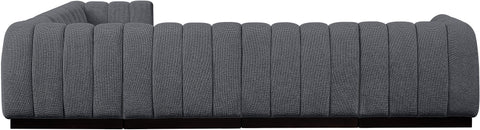 Porter Grey Chenille Fabric Modular Sectional Sec6C