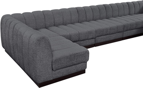 Porter Grey Chenille Fabric Modular Sectional Sec7A