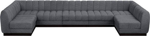 Porter Grey Chenille Fabric Modular Sectional Sec7A
