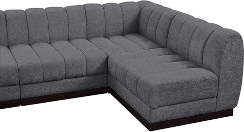 Porter Grey Chenille Fabric Modular Sectional Sec7B