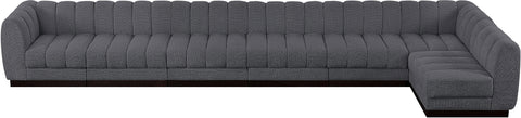 Porter Grey Chenille Fabric Modular Sectional Sec7B