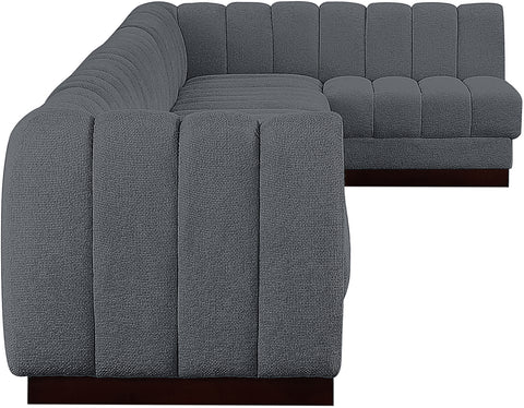 Porter Grey Chenille Fabric Modular Sectional Sec7B