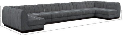 Porter Grey Chenille Fabric Modular Sectional Sec8A