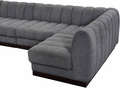 Porter Grey Chenille Fabric Modular Sectional Sec8A