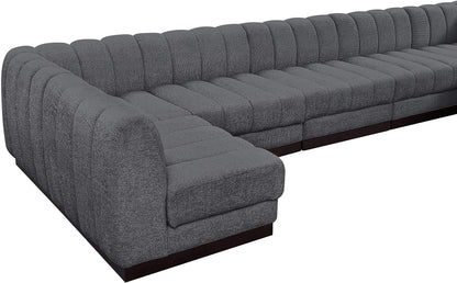 Porter Grey Chenille Fabric Modular Sectional Sec8A