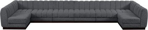 Porter Grey Chenille Fabric Modular Sectional Sec8A