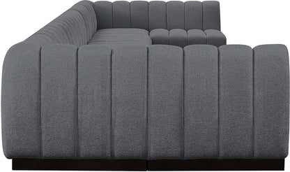 Porter Grey Chenille Fabric Modular Sectional Sec8A