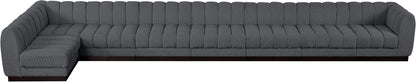 Porter Grey Chenille Fabric Modular Sectional Sec8B