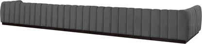 Porter Grey Chenille Fabric Modular Sectional Sec8B