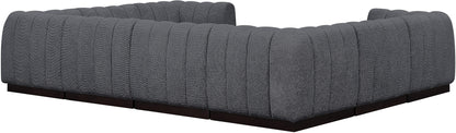 Porter Grey Chenille Fabric Modular Sectional Sec8C