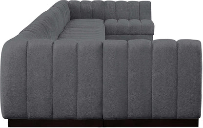 Porter Grey Chenille Fabric Modular Sectional Sec9A