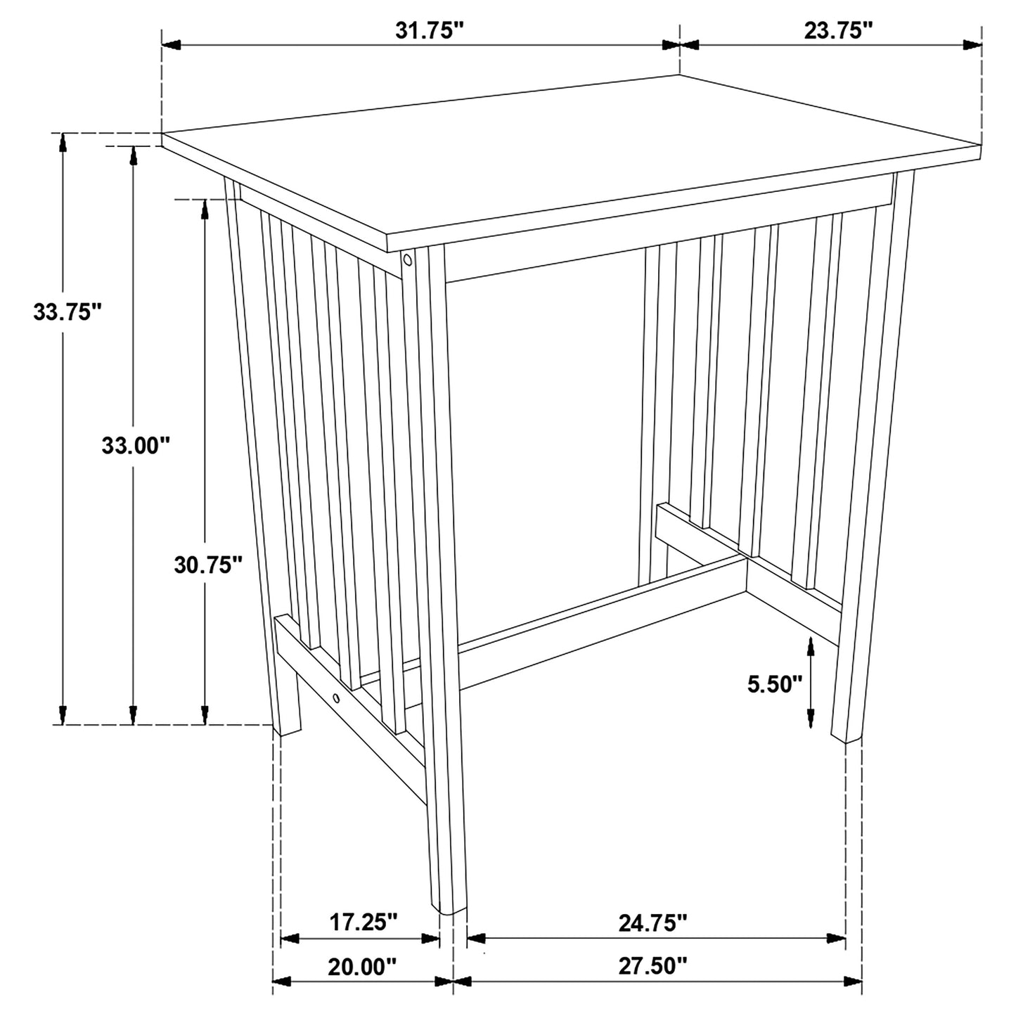 3 pc counter height dining set